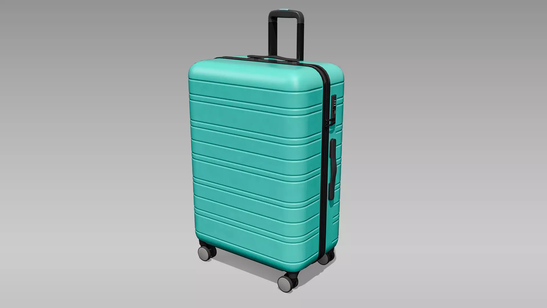 Hardside Spinner Travel Luggage Suitcase Low-poly 3D model_0