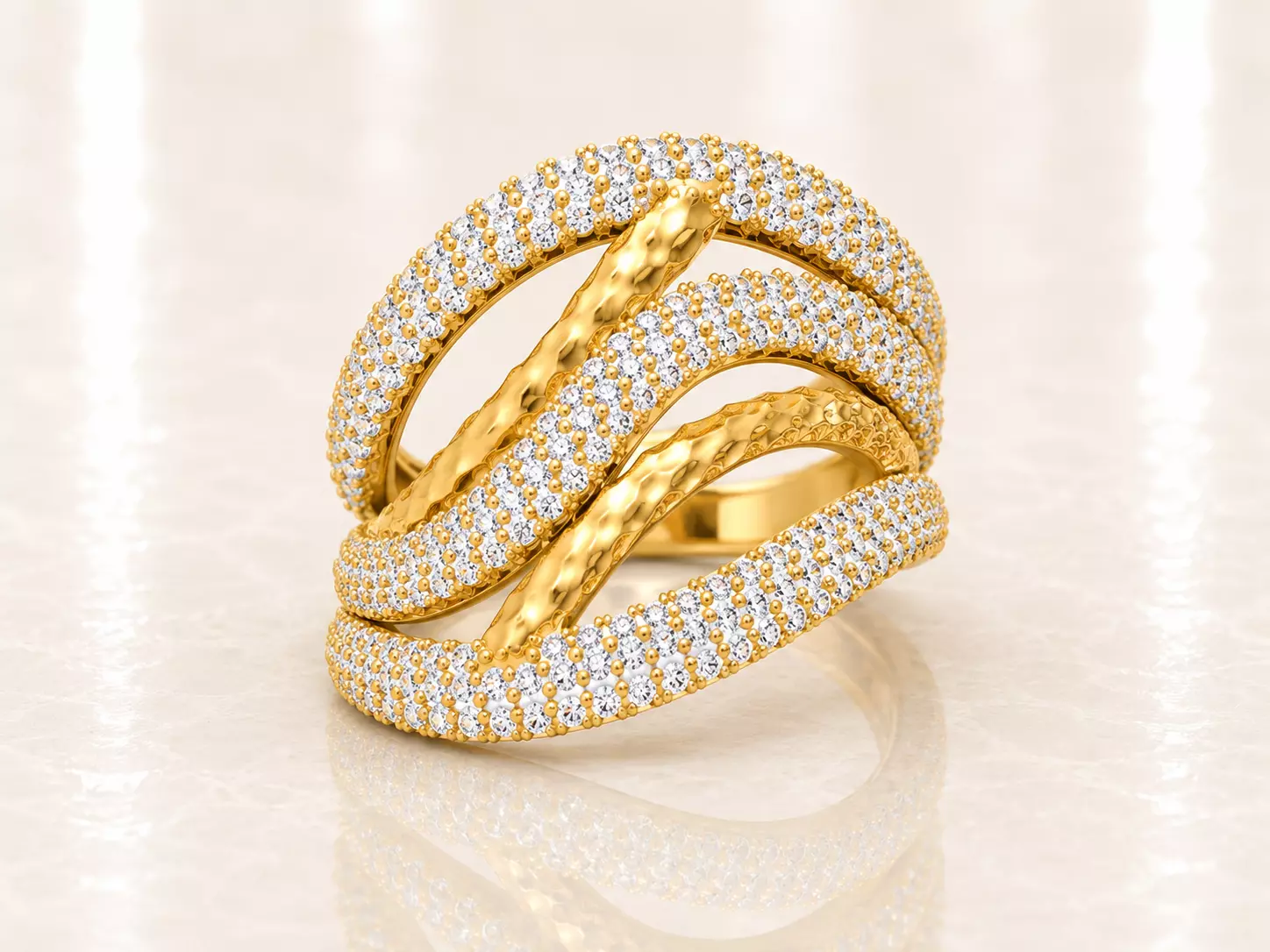 Women Ring Fancy Rings With Stone STL 3DM Render Printable 3D print model