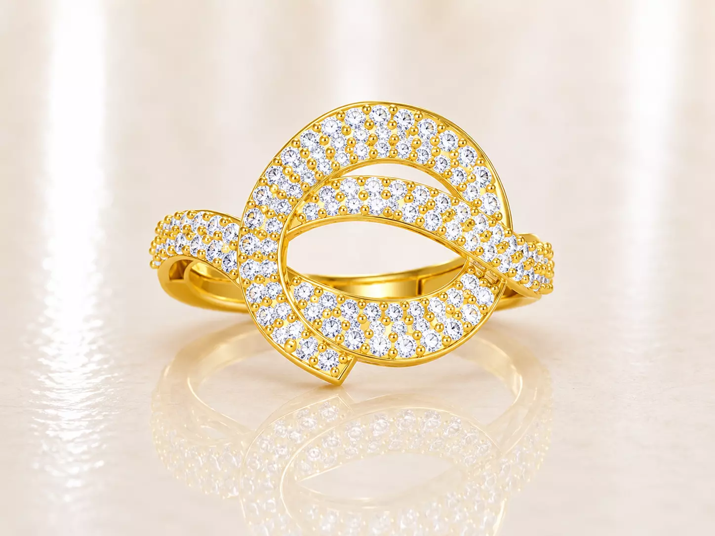 Women Ring Fancy Rings With Stone STL 3DM Render Printable 3D print model
