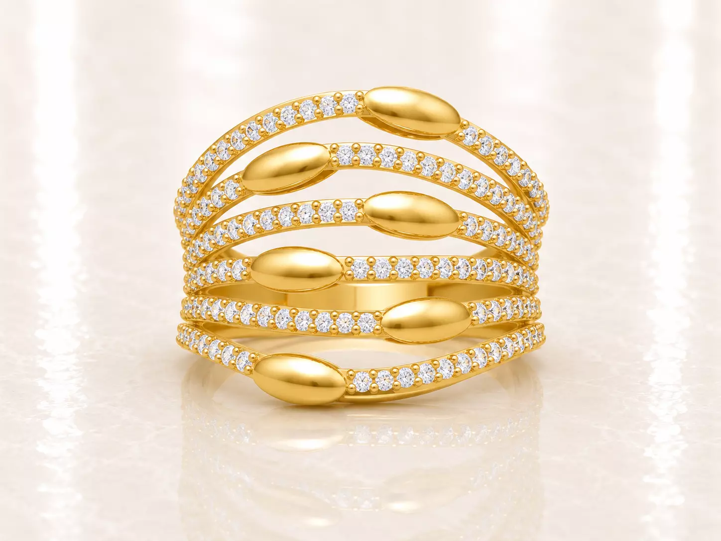 Women Ring Fancy Rings With Stone STL 3DM Render Printable 3D print model