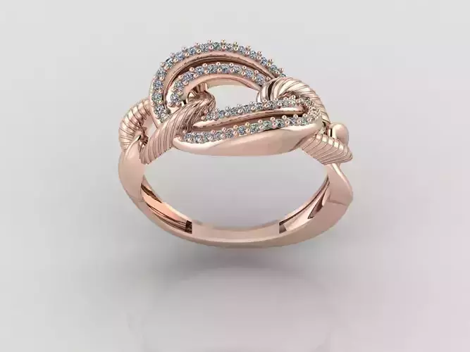 Women Ring Fancy Rings With Stone STL 3DM Render Printable