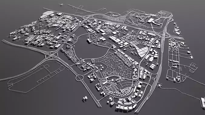 Cityscape Dubai Investment Park Dubai United Arab Emirates 3D model