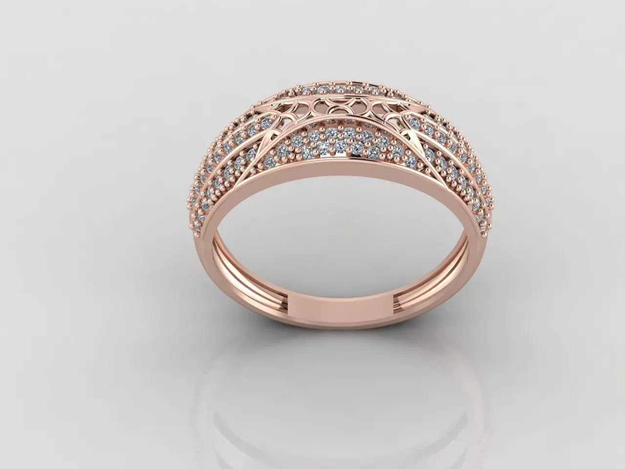 Women Ring Fancy Rings With Stone STL 3DM Render Printable 3D print model_0