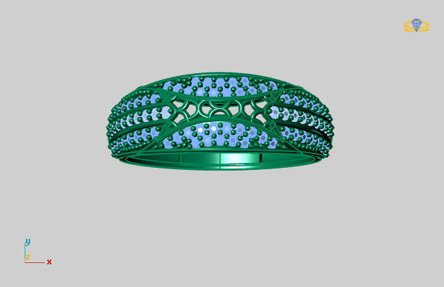 Women Ring Fancy Rings With Stone STL 3DM Render Printable 3D print model_2