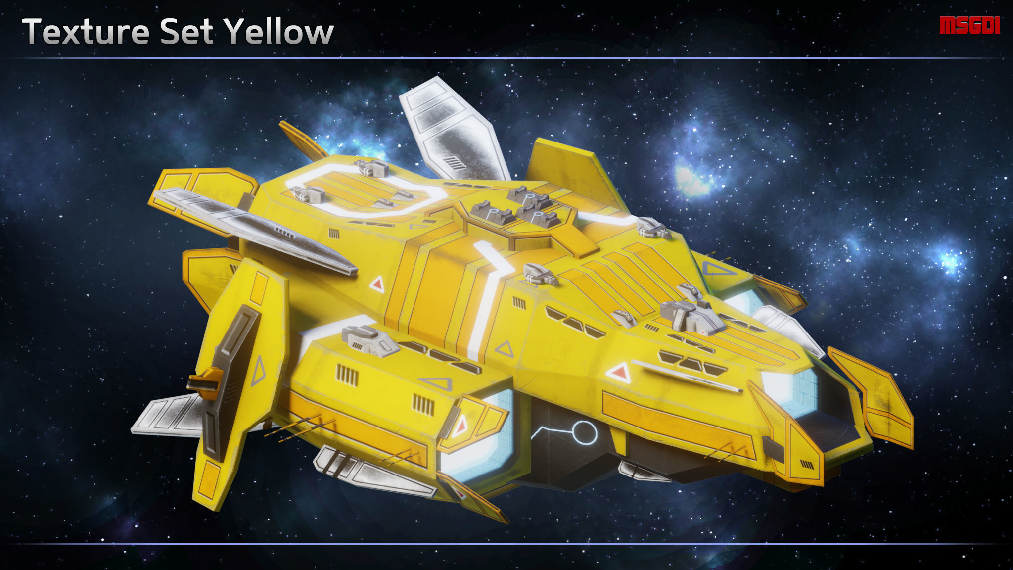 Spaceship Carriers Fighters II Low-poly 3D model_12