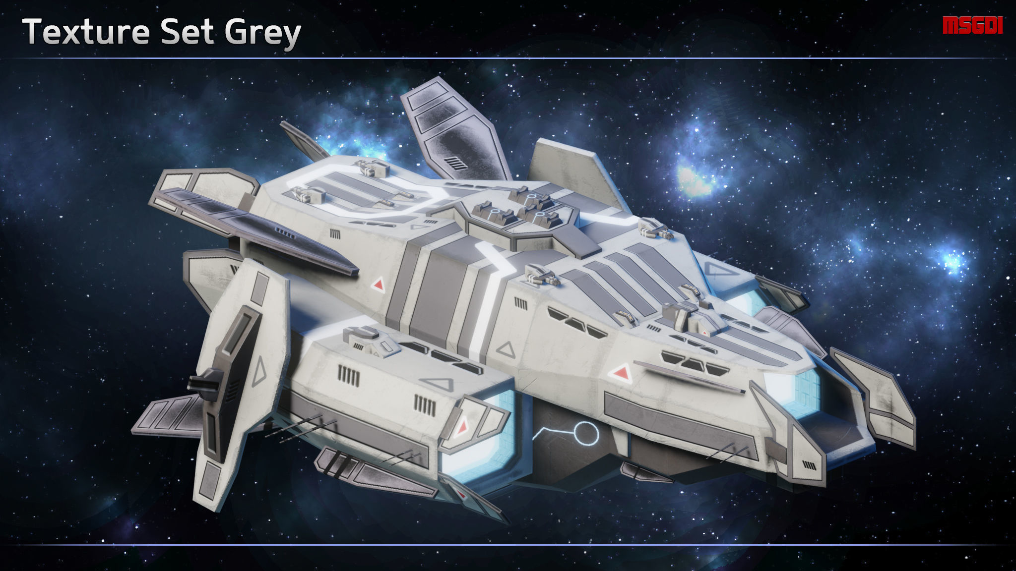 Spaceship Carriers Fighters II Low-poly 3D model_9