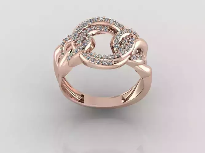 Women Ring Fancy Rings With Stone STL 3DM Render Printable