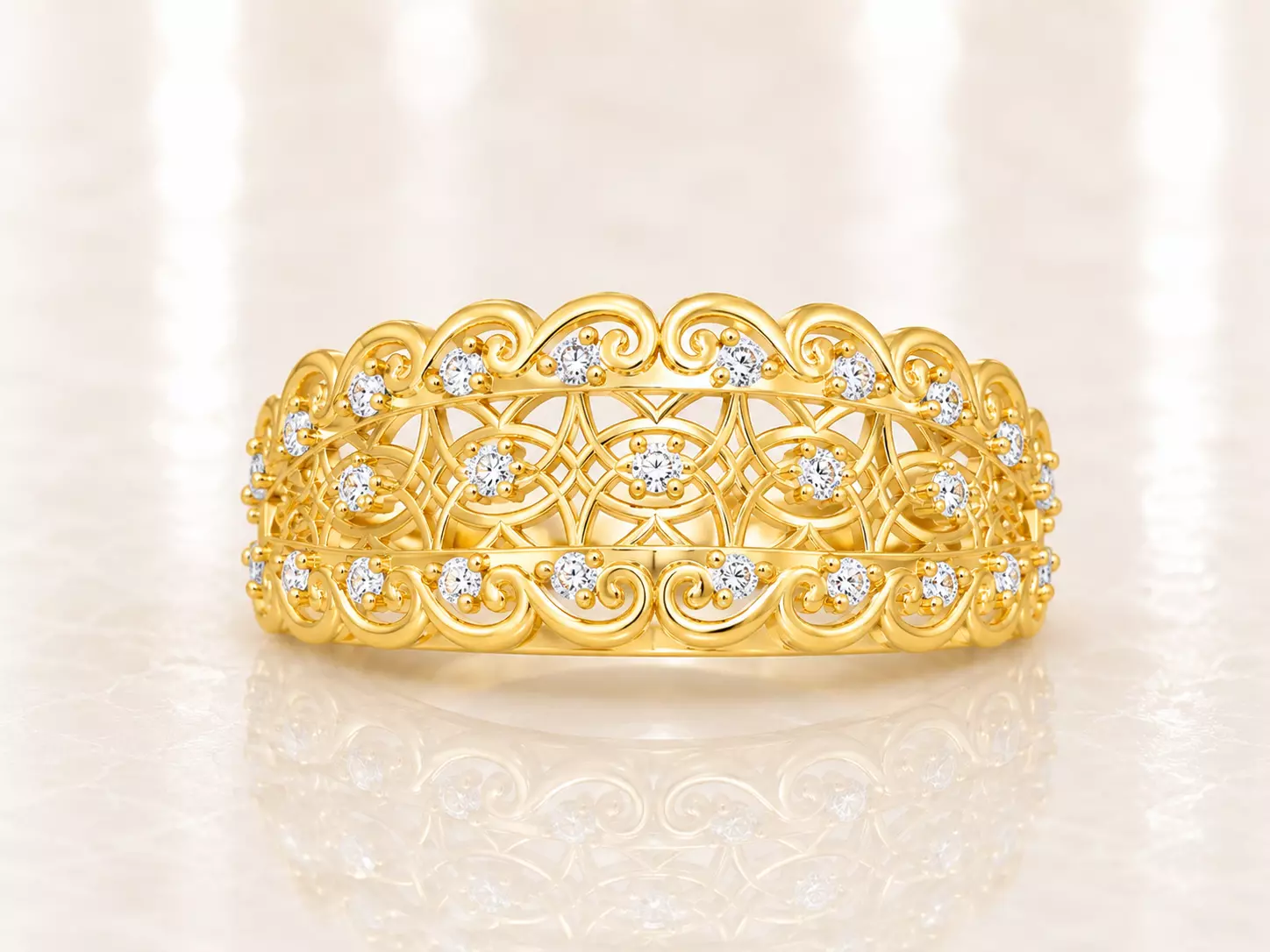 Women Ring Fancy Rings With Stone STL 3DM Render Printable 3D print model
