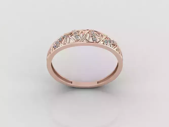 Women Ring Fancy Rings With Stone STL 3DM Render Printable