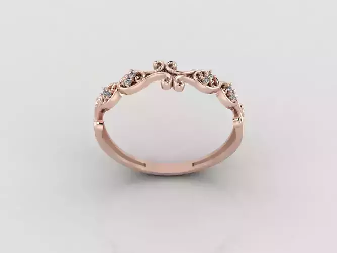 Women Ring Fancy Rings With Stone STL 3DM Render Printable 3D print model