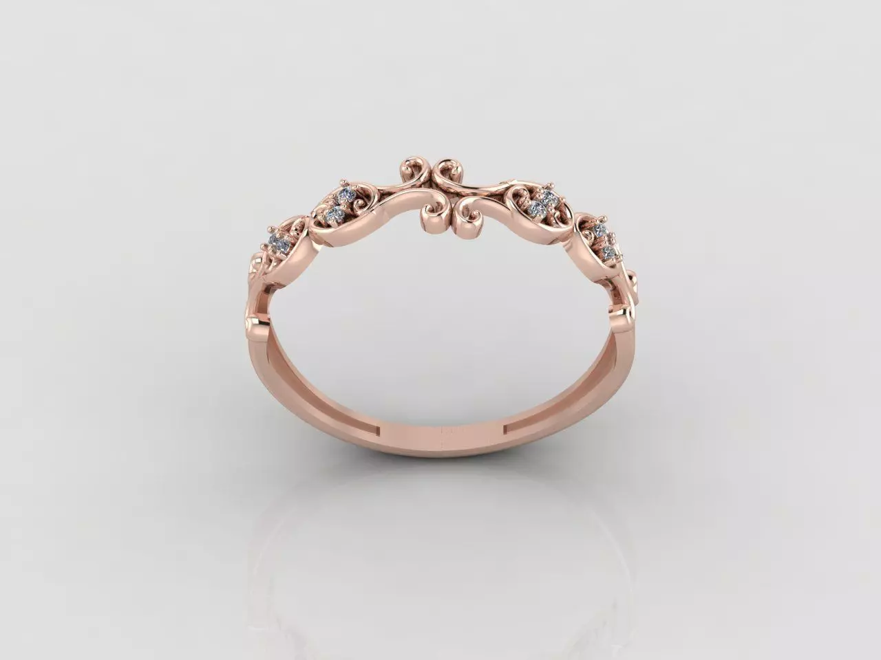 Women Ring Fancy Rings With Stone STL 3DM Render Printable 3D print model_0