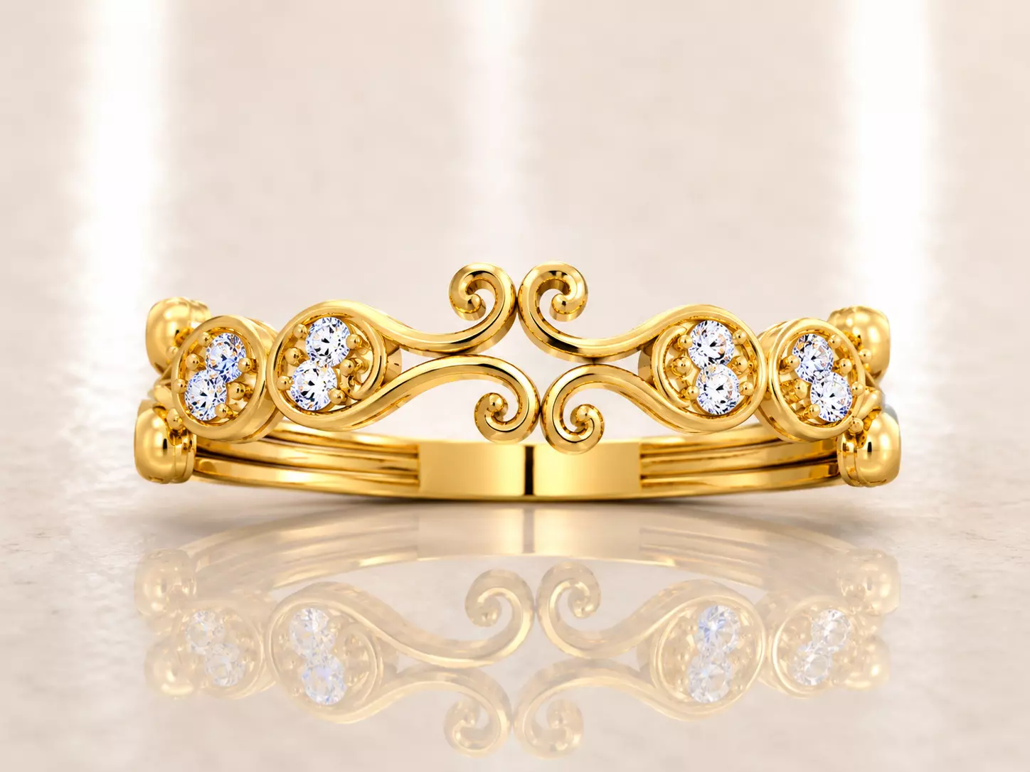 Women Ring Fancy Rings With Stone STL 3DM Render Printable 3D print model