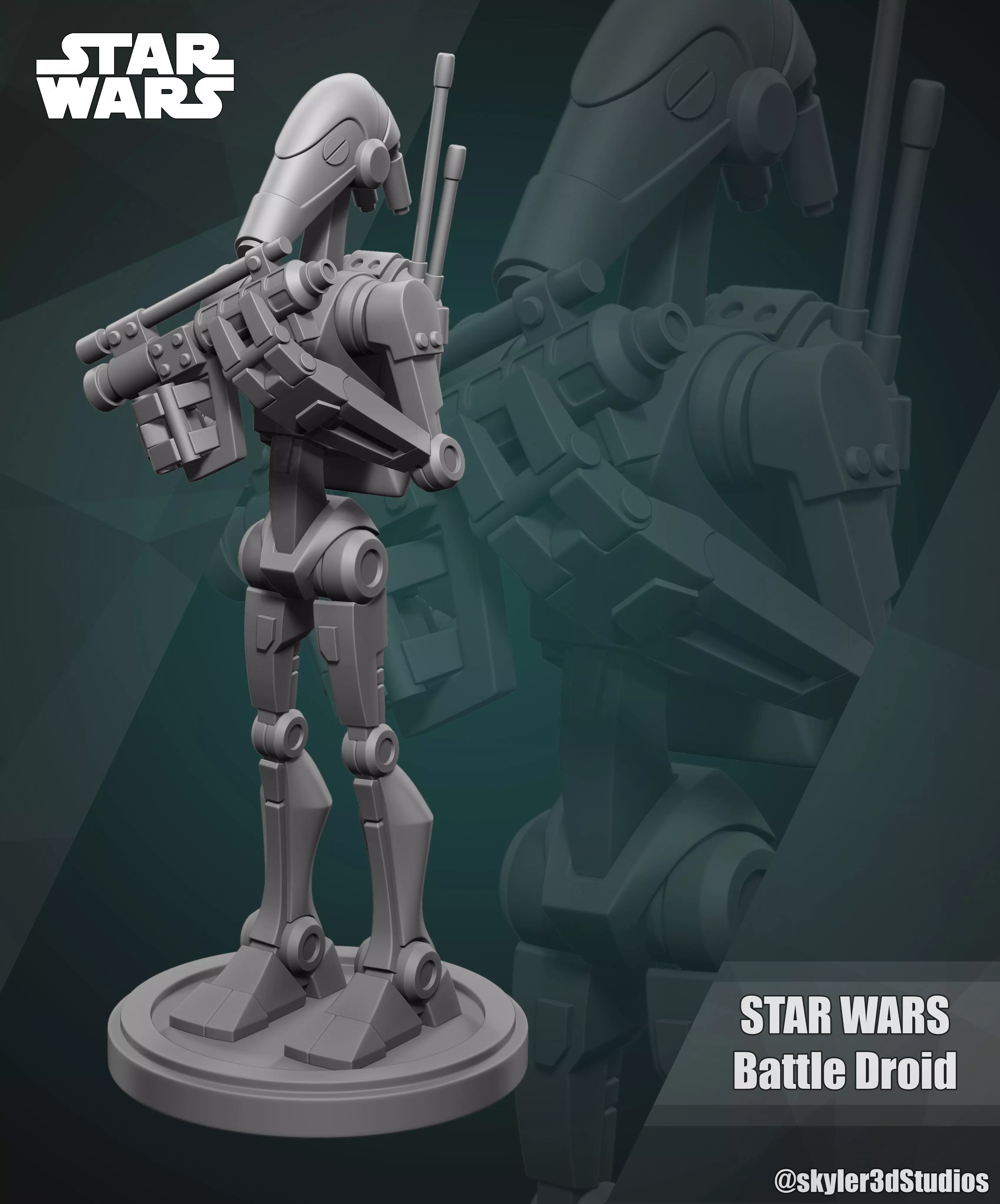 Star Wars Battle Droids  3D print model_0