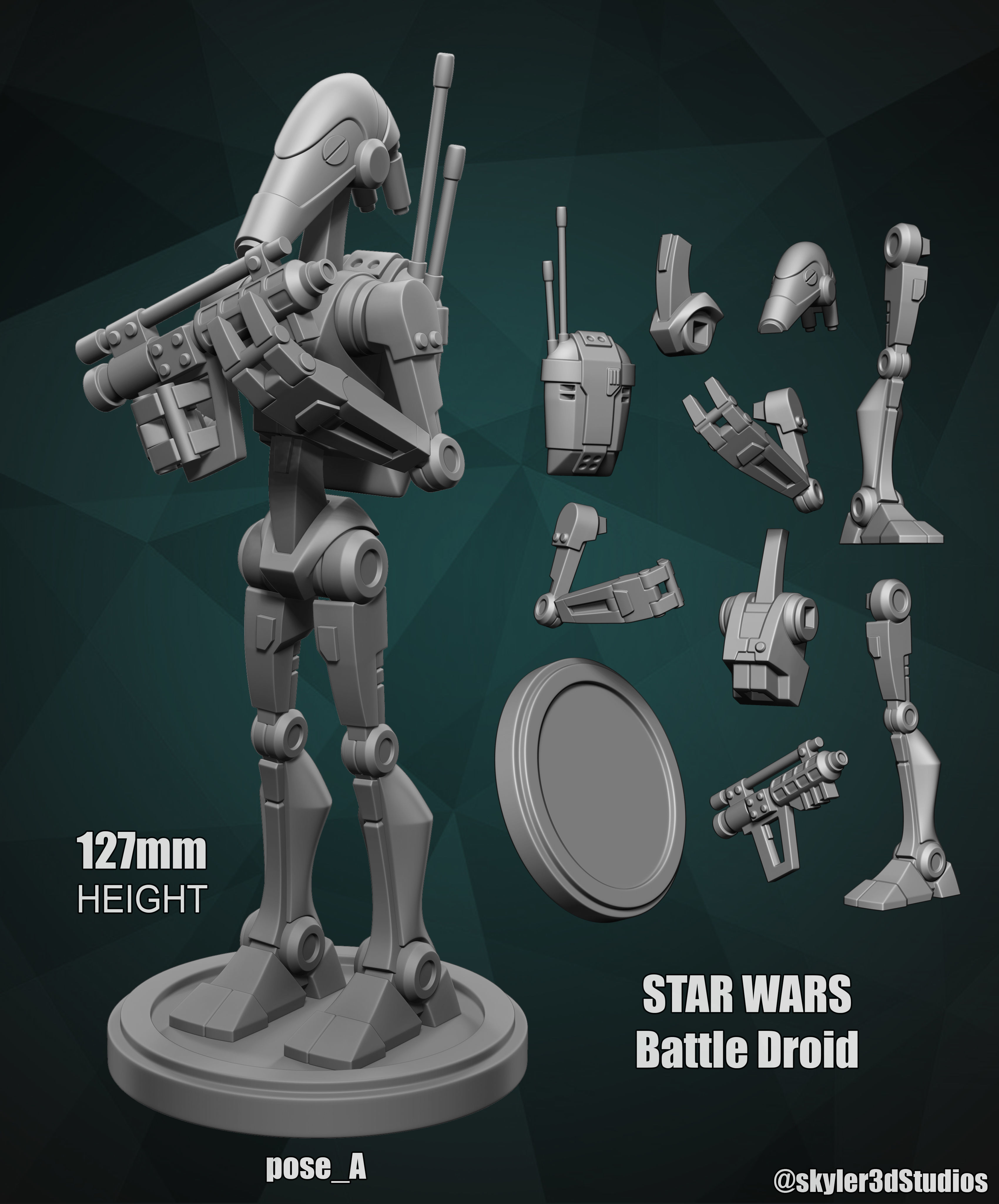 Star Wars Battle Droids  3D print model_1