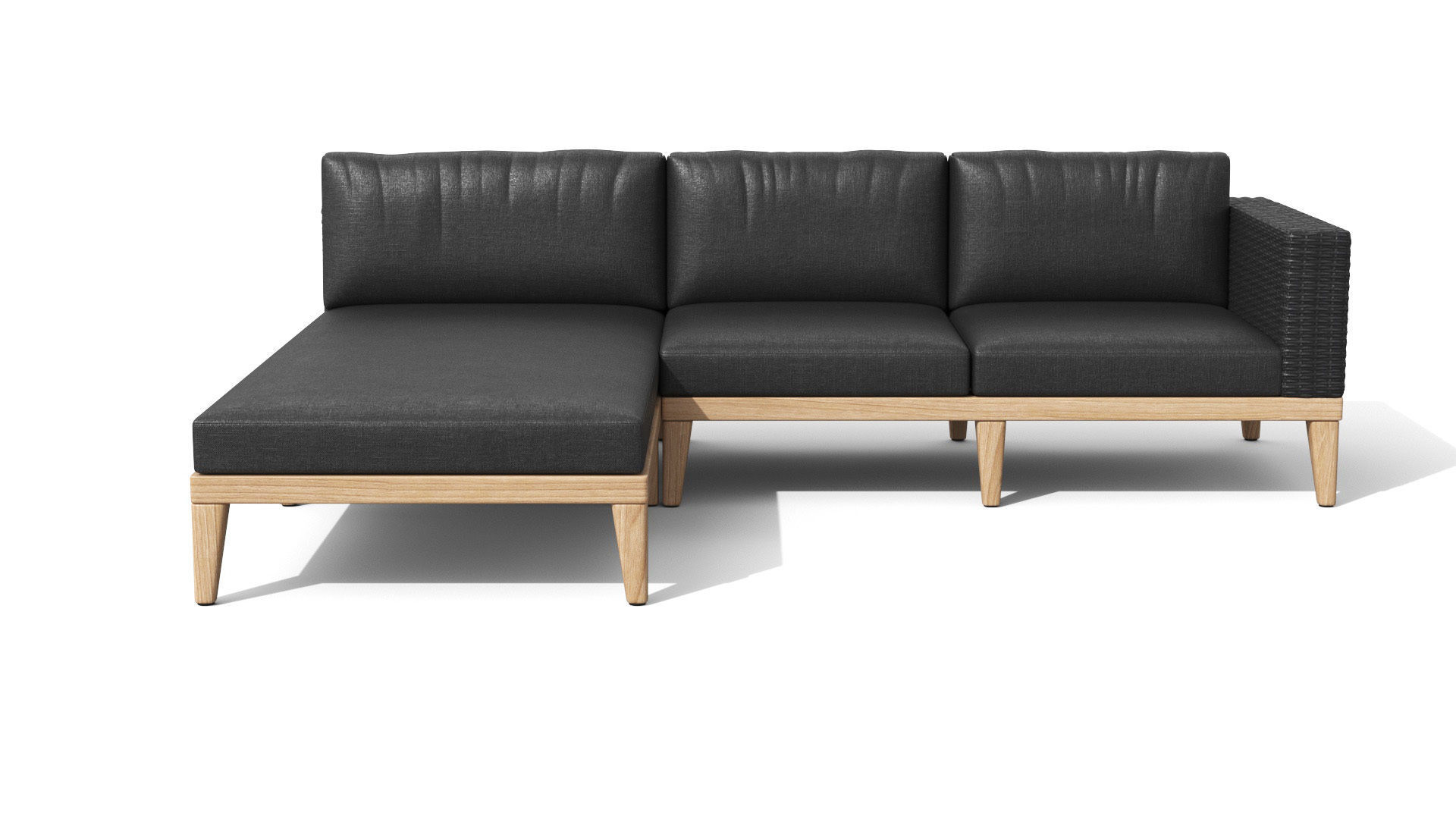 Urba Slate Gray Sectional Sofa Low-poly 3D model_34