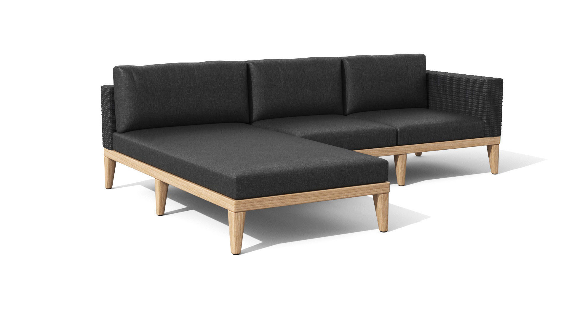 Urba Slate Gray Sectional Sofa Low-poly 3D model_23