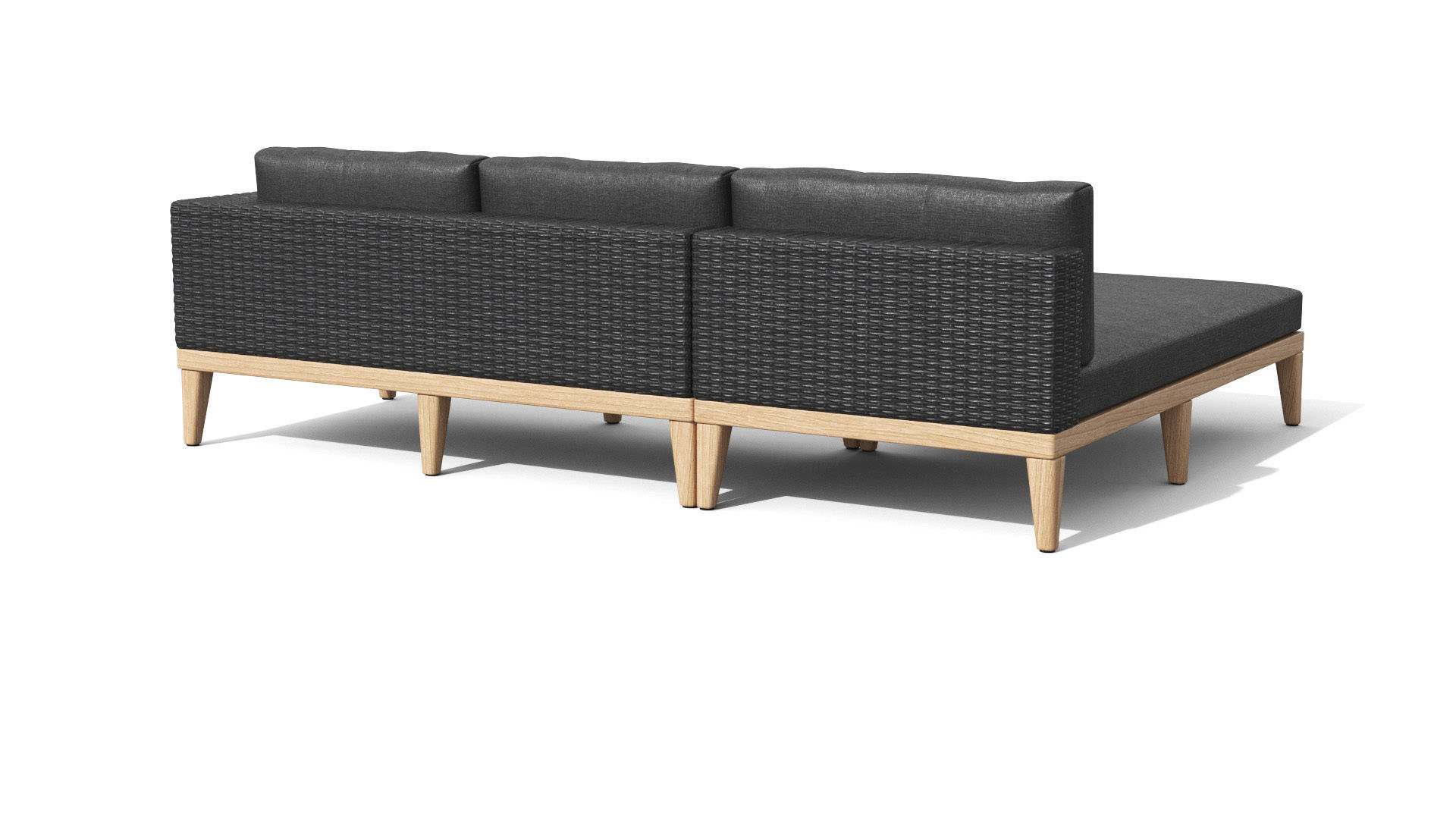 Urba Slate Gray Sectional Sofa Low-poly 3D model_27