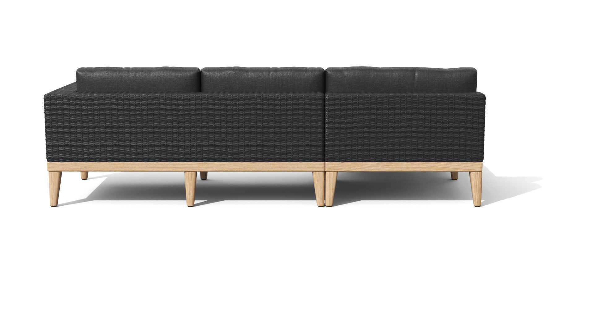 Urba Slate Gray Sectional Sofa Low-poly 3D model_28