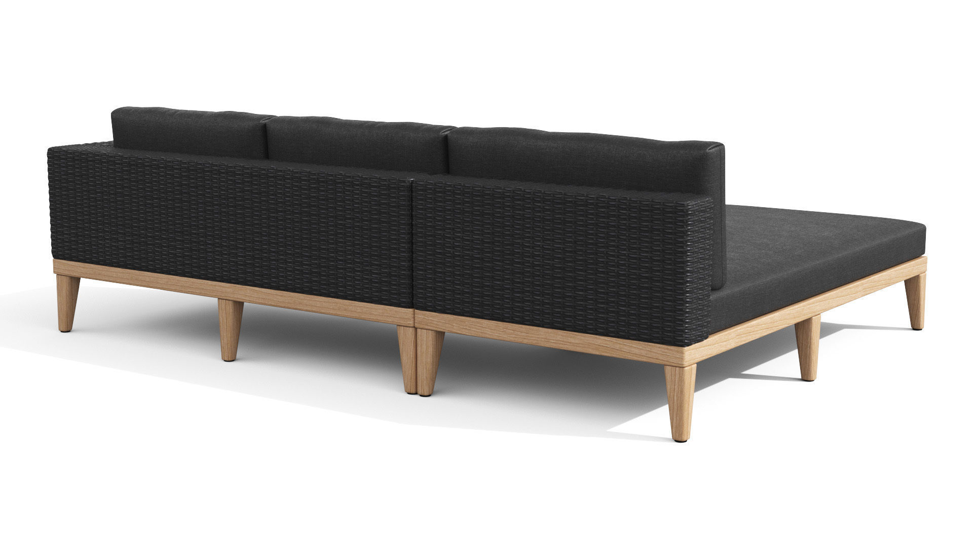 Urba Slate Gray Sectional Sofa Low-poly 3D model_8