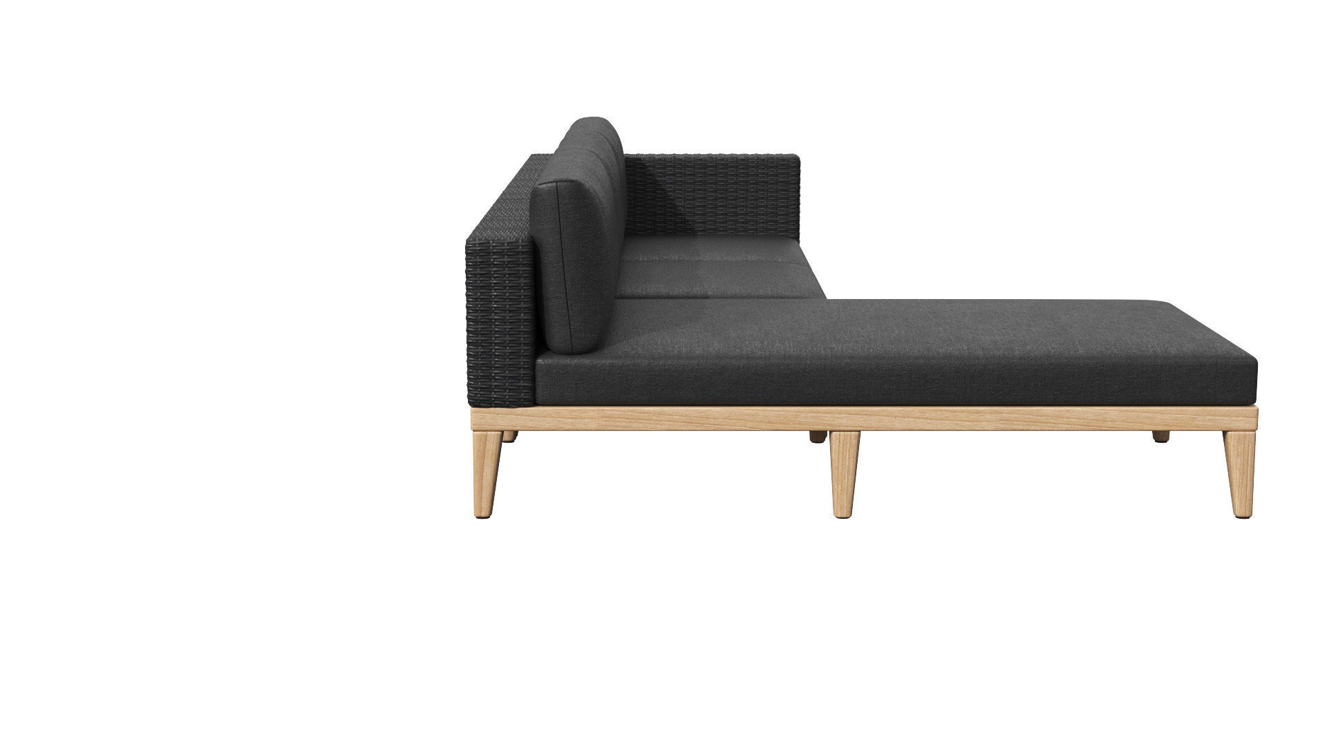 Urba Slate Gray Sectional Sofa Low-poly 3D model_25