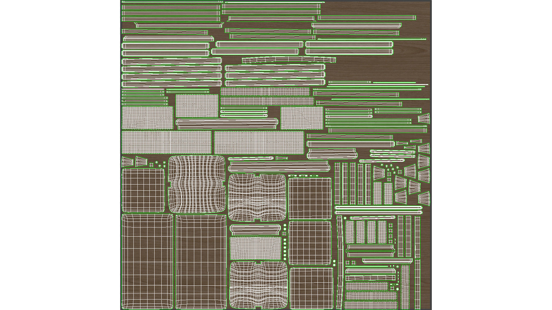 Urba Slate Gray Sectional Sofa Low-poly 3D model_22