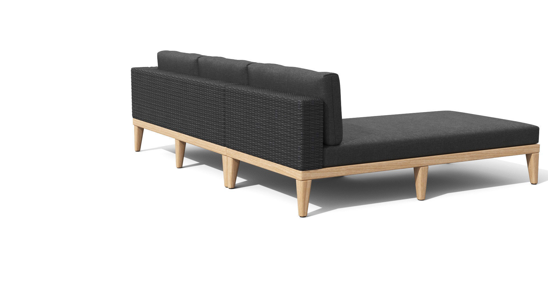 Urba Slate Gray Sectional Sofa Low-poly 3D model_26