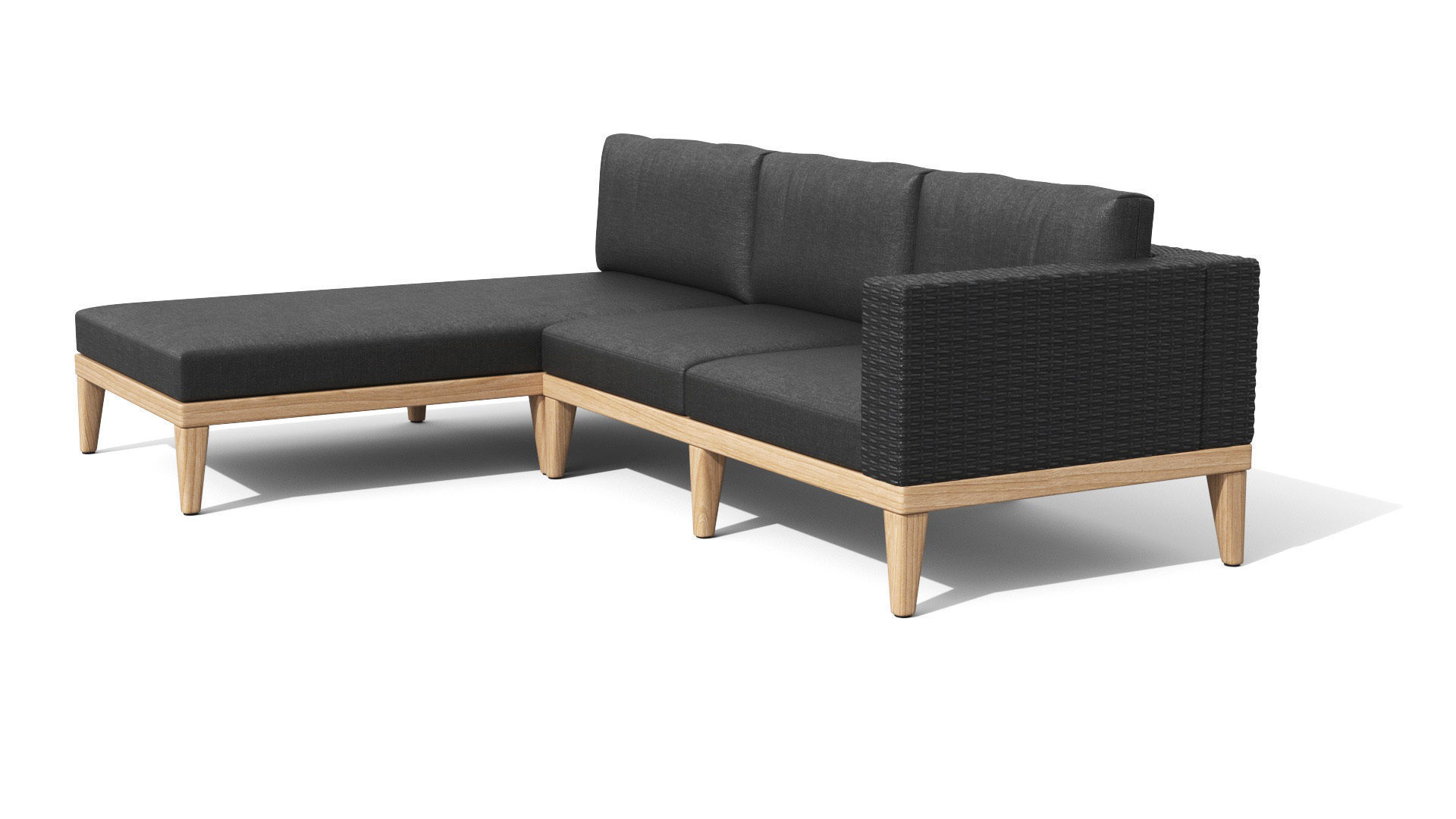 Urba Slate Gray Sectional Sofa Low-poly 3D model_32