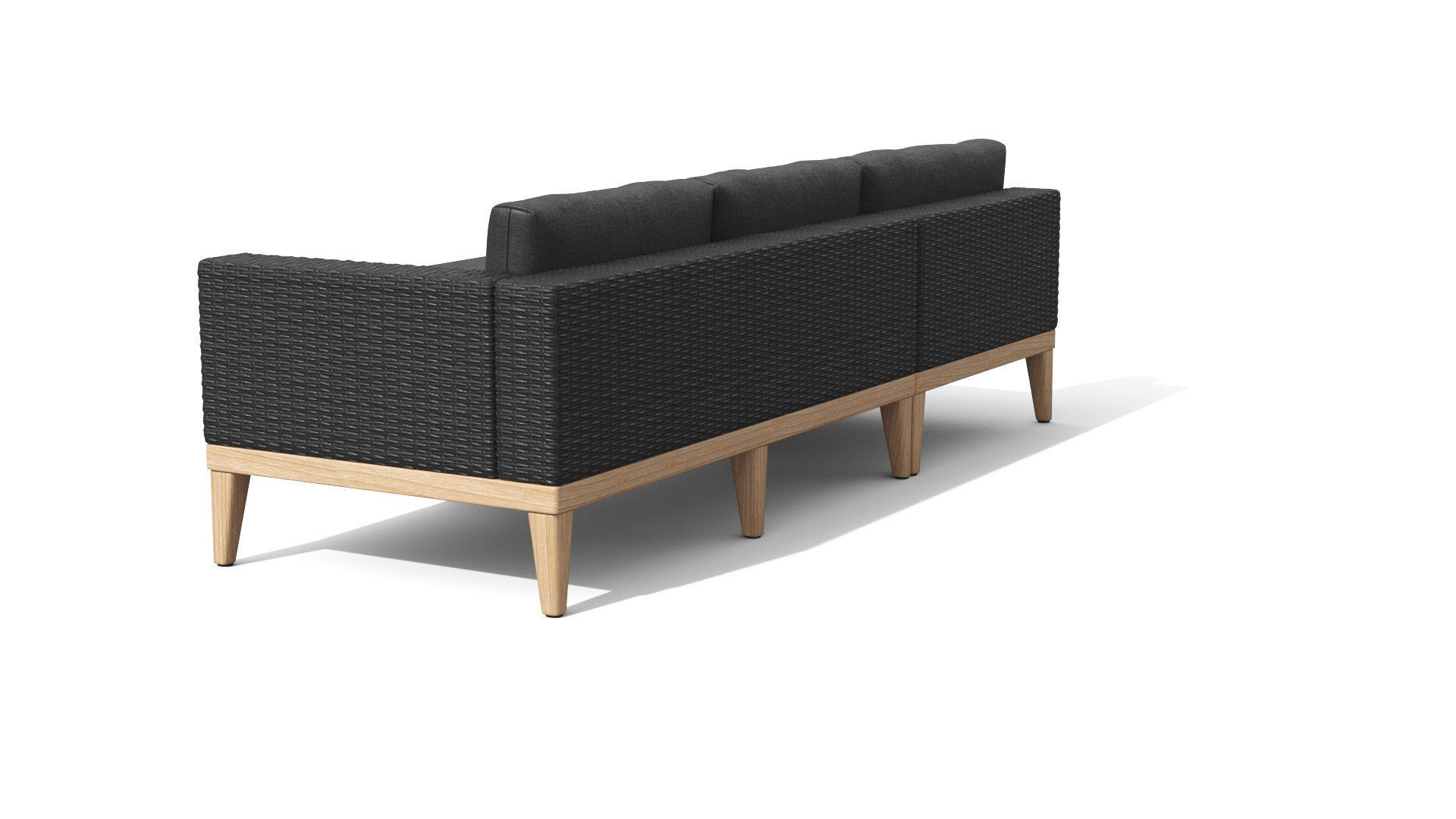 Urba Slate Gray Sectional Sofa Low-poly 3D model_30