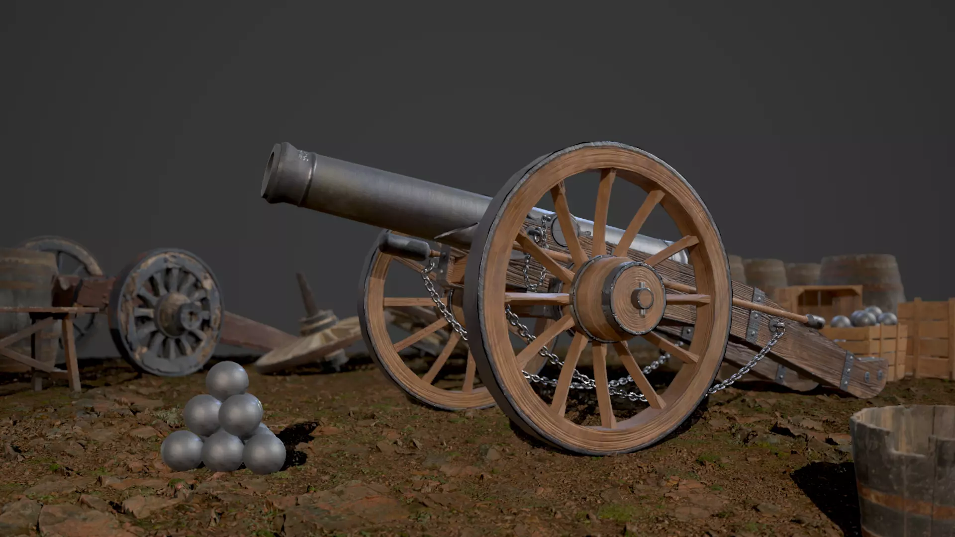 Cannon Ground 3D model_0