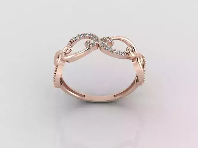 Women Ring Fancy Rings With Stone STL 3DM Render Printable