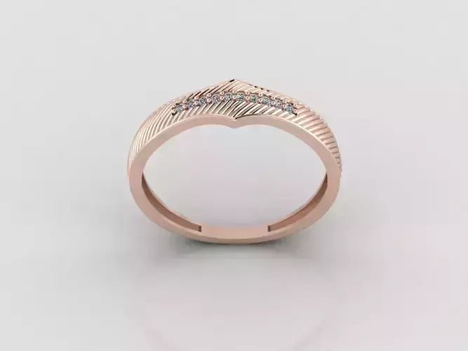 Women Ring Fancy Rings With Stone STL 3DM Render Printable