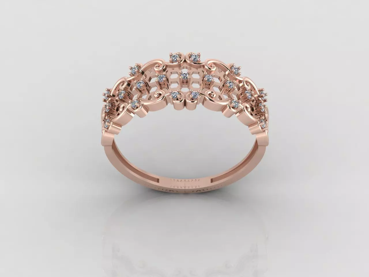 Women Ring Fancy Rings With Stone STL 3DM Render Printable 3D print model_0