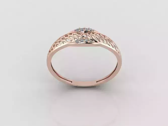 Women Ring Fancy Rings With Stone STL 3DM Render Printable