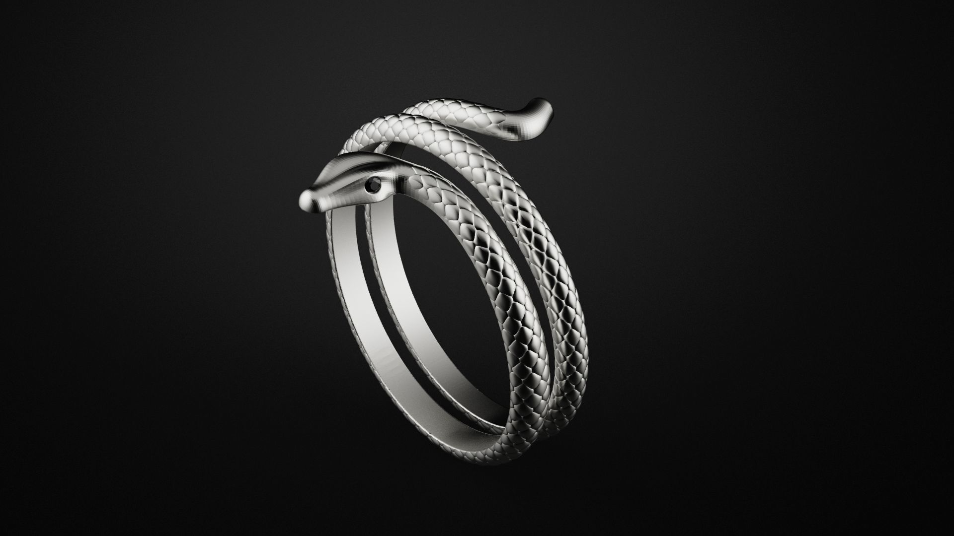 Ring snake 3D print model_2