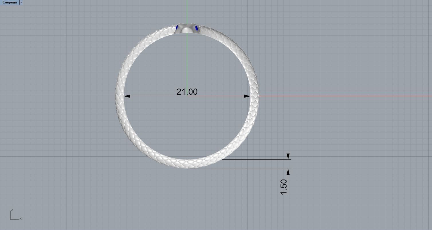 Ring snake 3D print model_6