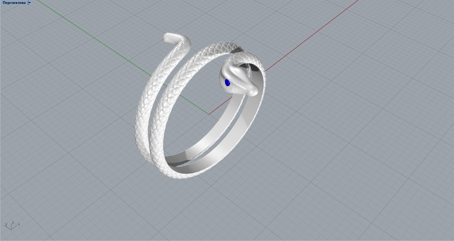 Ring snake 3D print model_9