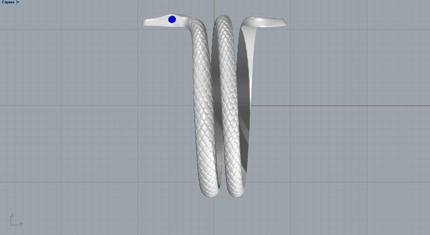 Ring snake 3D print model_8