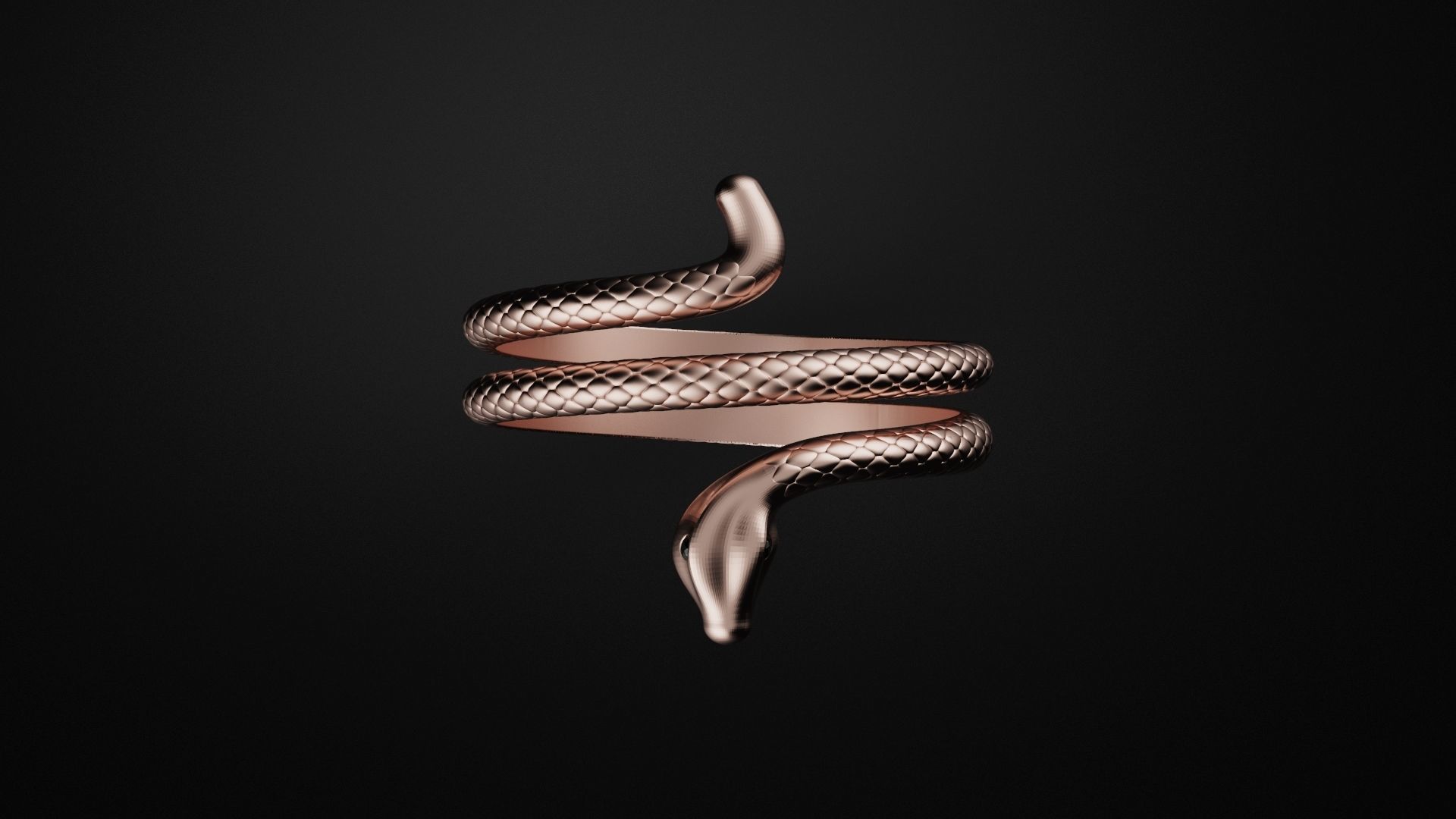 Ring snake 3D print model_5