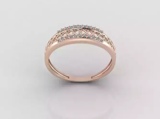 Women Ring Fancy Rings With Stone STL 3DM Render Printable