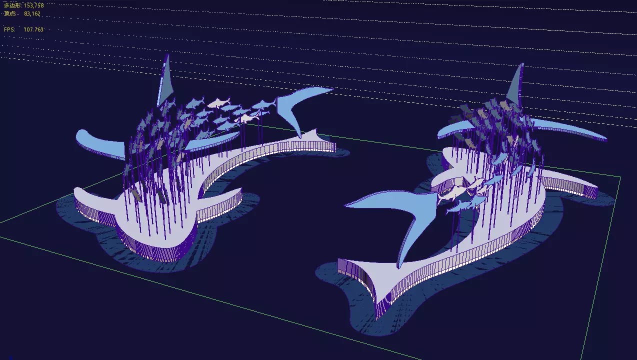 ocean whale exhibition 3D model