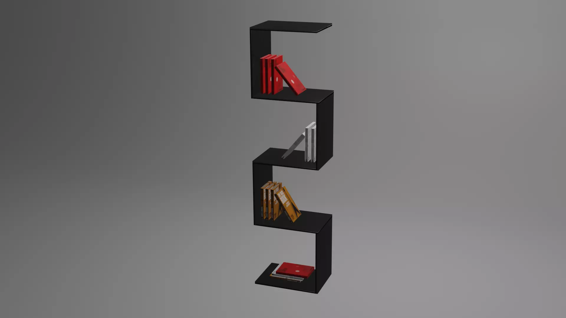 Modern Home Library Free low-poly 3D model