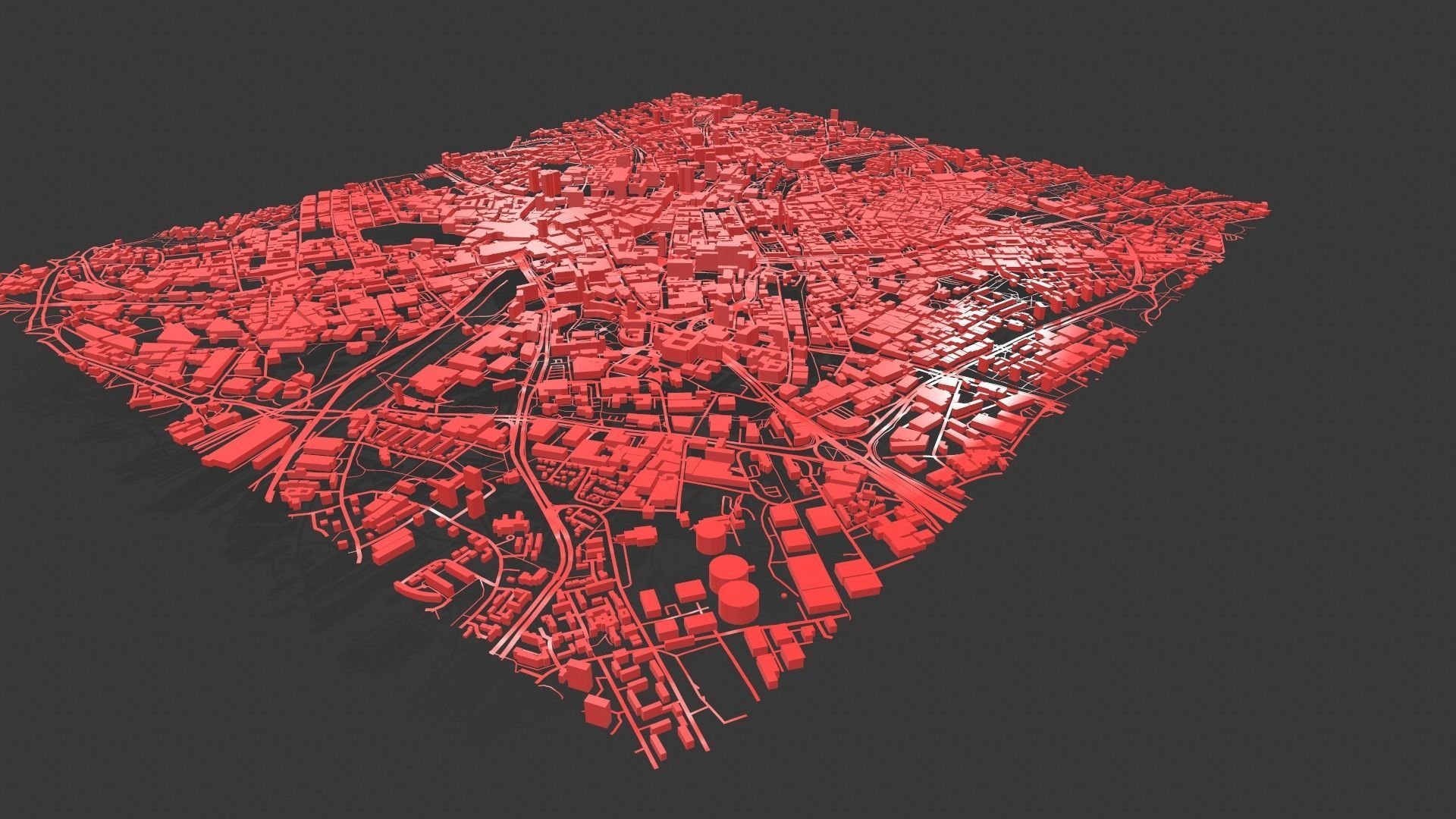 Cityscape Birmingham United Kingdom 3D model_12