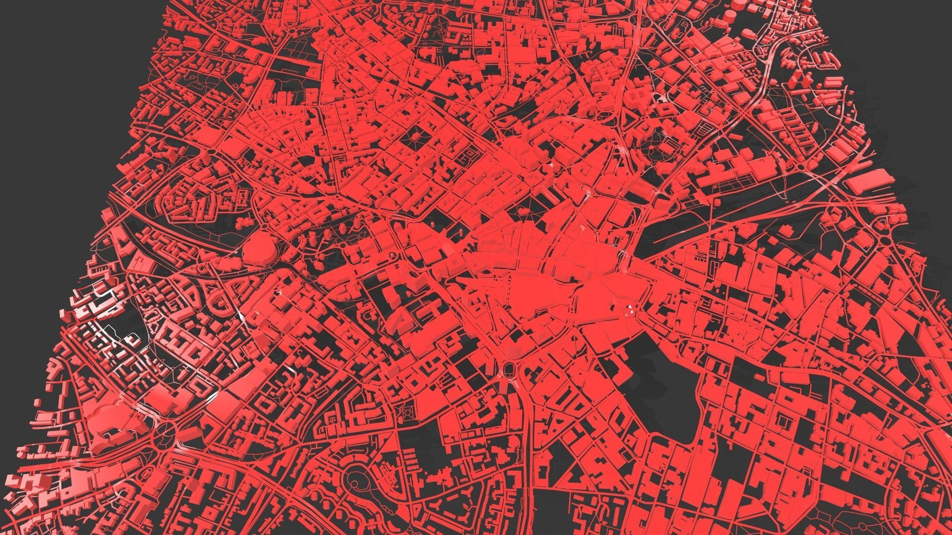 Cityscape Birmingham United Kingdom 3D model_2