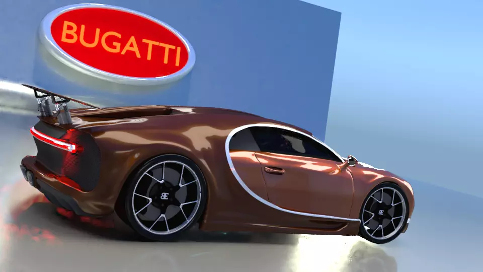 Bugatti car 3D model_0