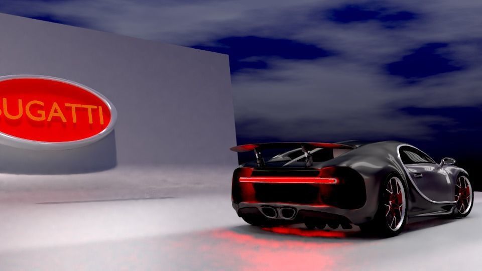 Bugatti car 3D model_1