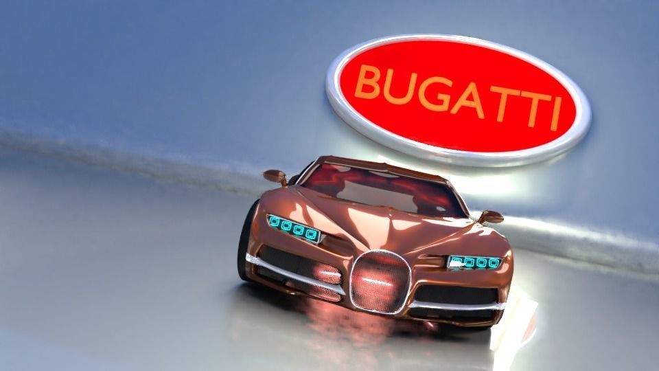 Bugatti car 3D model_2