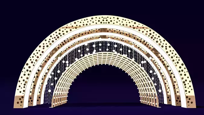 Christmas Christmas arrangement commercial design stage 3D model