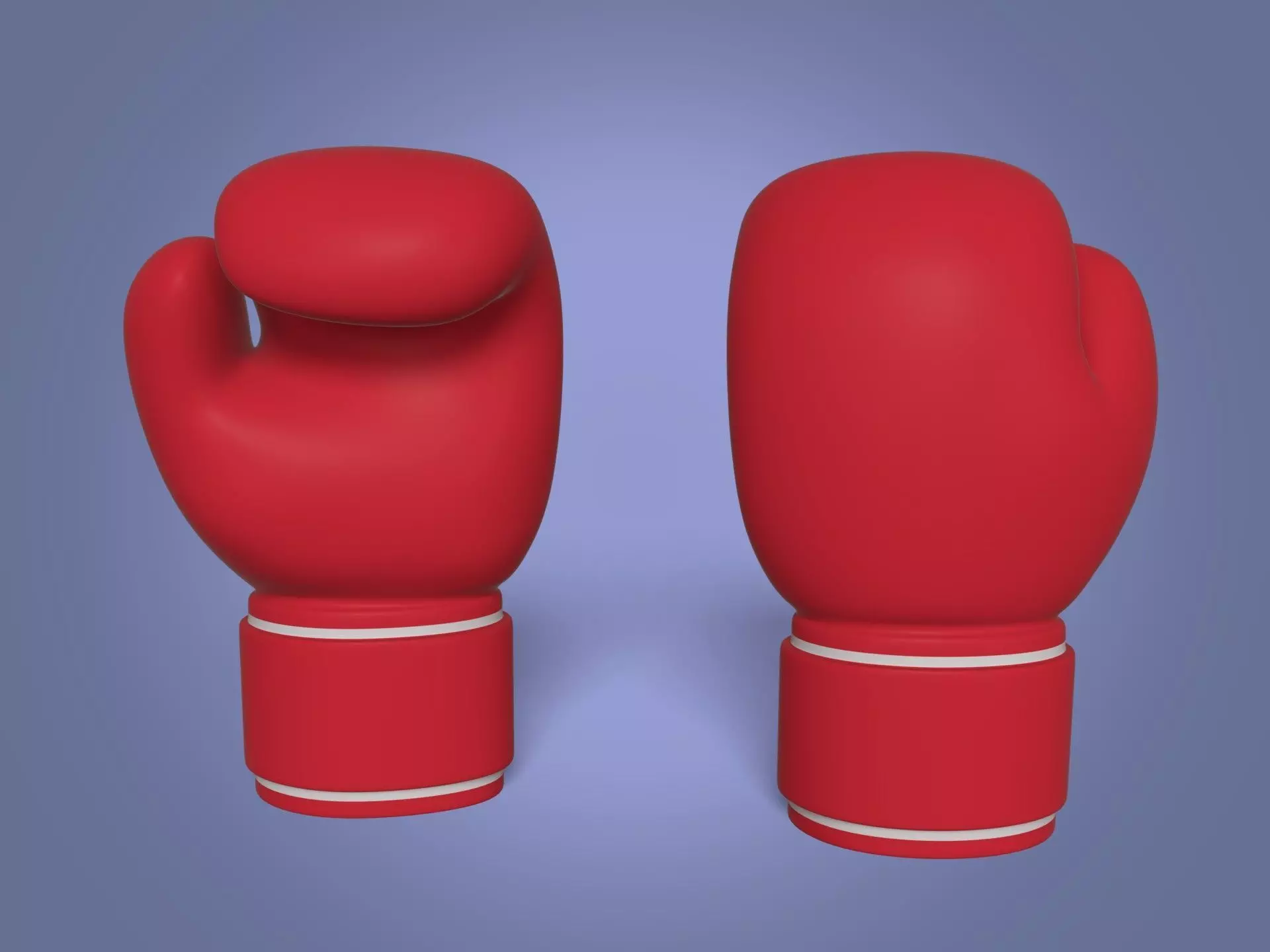 Cartoon Boxing Gloves Low-poly 3D model