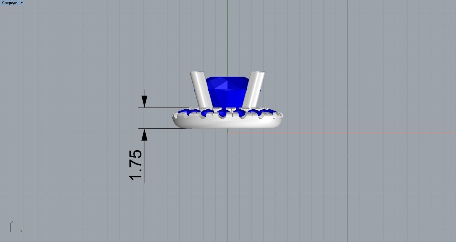 Diamond pendant 3D print model_9