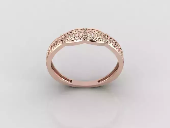 Women Ring Fancy Rings With Stone STL 3DM Render Printable